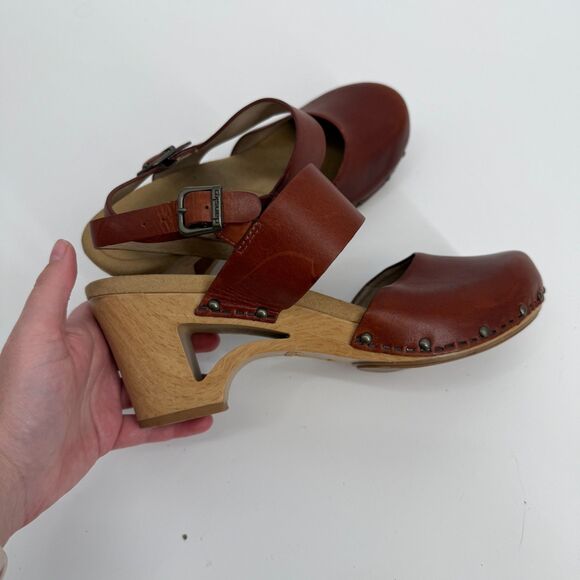 DANSKO Thea Clog Sandal Brown Buckle Mary Jane Leather Boho Size EU 41 10.5-11 - Picture 5 of 13